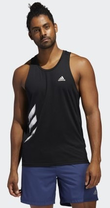 Adidas Own the Run 3-Stripes PB Singlet black Men (FP7540)